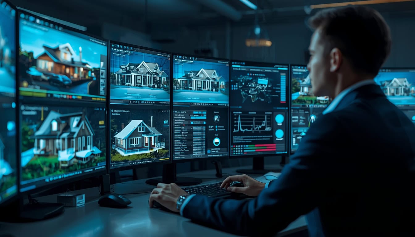 Switching alarm monitoring stations